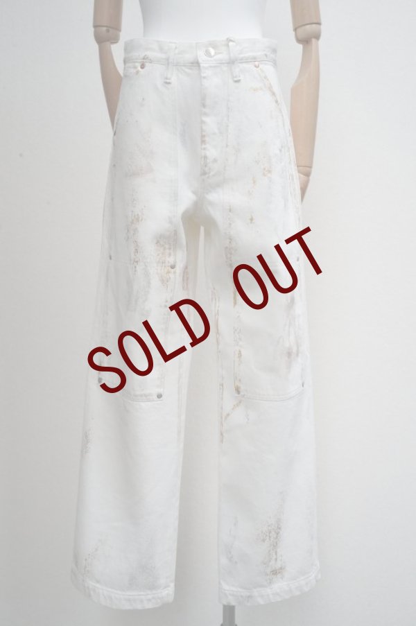 画像1: TANAKA　 WORK JEAN TROUSERS　 col.WHITE BUTTERFLY (1)