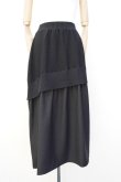 画像2: Cristaseya　 11WM-WV-BK　 PATCHED LONG SKIRT　 col.BLACK (2)