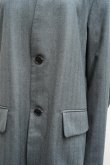 画像4:  AURALEE　 WOOL FULLING FLANNEL STRIPE JACKET 　 col. TOP GREY (4)