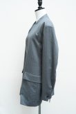 画像5:  AURALEE　 WOOL FULLING FLANNEL STRIPE JACKET 　 col. TOP GREY (5)