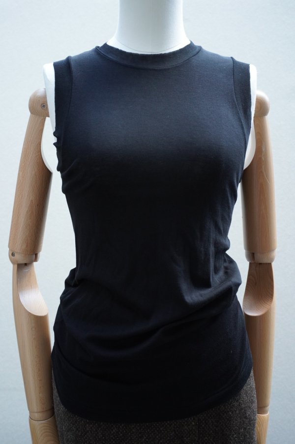 画像1:  AURALEE　 GIZA SUPER HIGH GAUGE SHEER RIB TANK 　 col. BLACK (1)