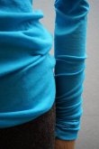 画像3:  AURALEE　 SUPER HIGH GAUGE SHEER RIB L/S TEE 　 col. TURQUOISE BLUE (3)