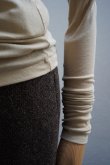 画像3:  AURALEE　 SUPER HIGH GAUGE SHEER RIB L/S TEE 　 col. LIGHT BEIGE (3)