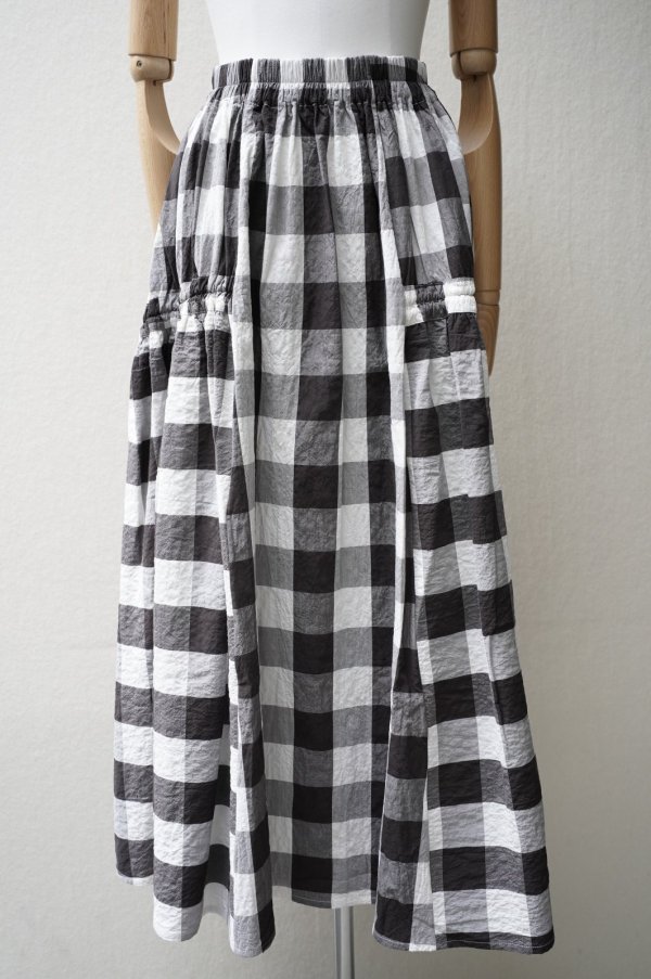 画像1: toogood　 THE HARVESTER SKIRT - TABLECLOTH GINGHAM　  col.COFFEE (1)