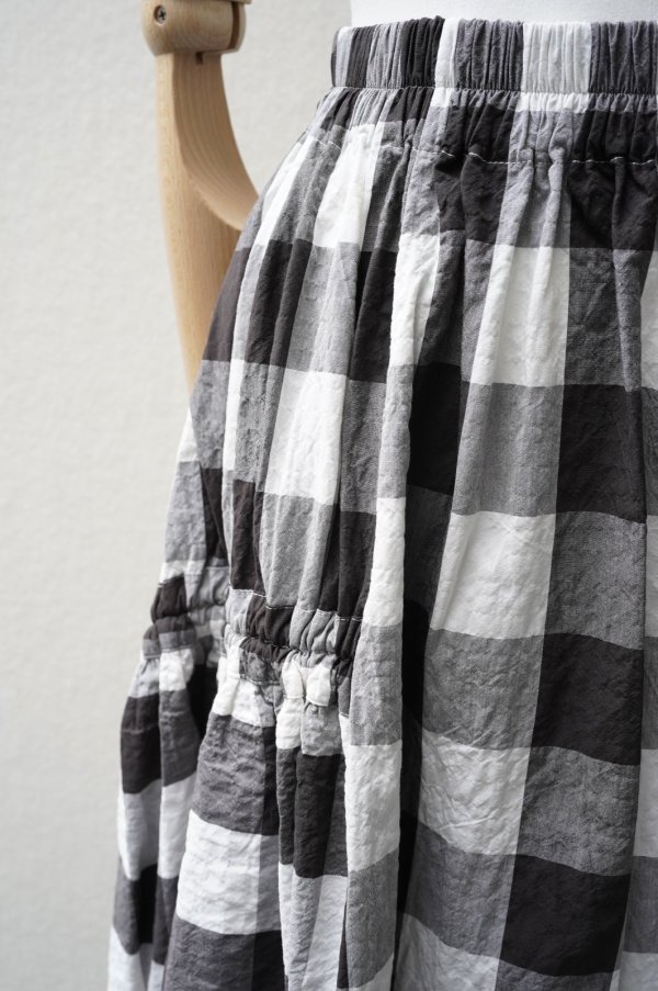 画像2: toogood　 THE HARVESTER SKIRT - TABLECLOTH GINGHAM　  col.COFFEE (2)