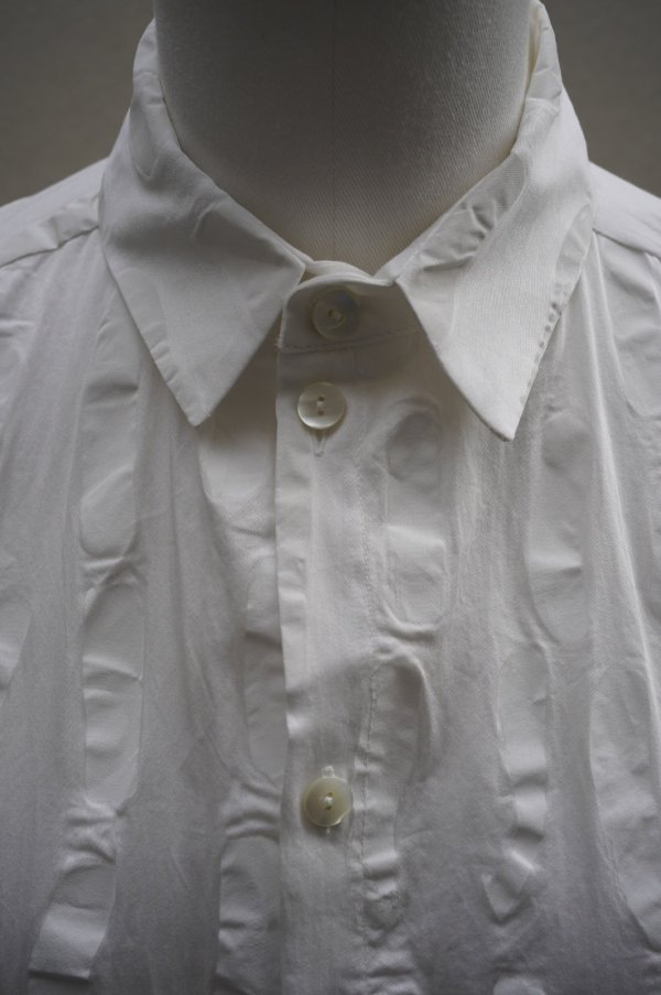 画像1: toogood　 THE DRAUGHTSMAN SHIRT - DASH PRINT VOILE　 col.CHALK (1)
