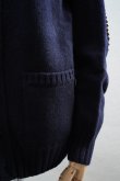 画像3: BLESS　 N°80 Pearlpad cardigan　 col.Navy/Brown (3)