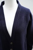 画像2: BLESS　 N°80 Pearlpad cardigan　 col.Navy/Brown (2)
