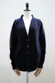 画像1: BLESS　 N°80 Pearlpad cardigan　 col.Navy/Brown (1)