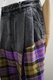 画像5: TANAKA　 COMBI WIDE TROUSERS　 col.PURPLE CHECK (5)