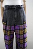 画像7: TANAKA　 COMBI WIDE TROUSERS　 col.PURPLE CHECK (7)