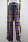 画像3: TANAKA　 COMBI WIDE TROUSERS　 col.PURPLE CHECK (3)