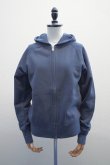 画像1: eleven 2nd　 Cotton Sweat Jersey Hooded Zip-Up　 col. Slate (1)