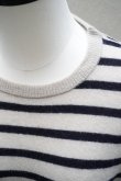 画像4: 再入荷　  eleven 2nd   MENS Round Neck Border  col.Oyster / Dk.Navy (4)