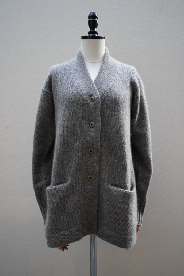 画像1: eleven 2nd　 Lettered Cardigan　 col.Grey (1)