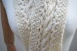 画像3: eleven 2nd　 Cable Aran Mini Stole　 col.Ivory (3)