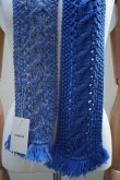 画像2: eleven 2nd　 Cable Aran Mini Stole　 col.Blue/White  (2)
