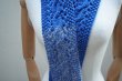 画像4: eleven 2nd　 Cable Aran Mini Stole　 col.Blue/White  (4)