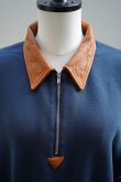 画像2: KYOU　 BROTHERS　 Leather Original Supima Aging Cotton Sweat　 col.NAVY (2)