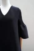 画像3: CFCL　 POTTERY SHORT BELL SLEEVE FLARE DRESS　 col.BLACK (3)