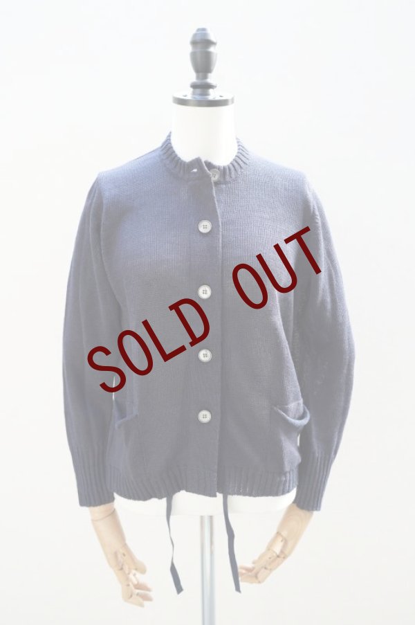 画像1: eleven 2nd　 Silk Plating Linen Button Cardigan　 col. Navy (1)