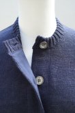 画像2: eleven 2nd　 Silk Plating Linen Button Cardigan　 col. Navy (2)