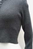 画像4:  AURALEE　 SUPPER FINE WOOL HIGH GAUGE RIB KNIT SHORT CARDIGAN　 col. TOP CHARCOAL (4)