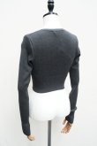 画像6:  AURALEE　 SUPPER FINE WOOL HIGH GAUGE RIB KNIT SHORT CARDIGAN　 col. TOP CHARCOAL (6)