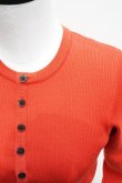 画像3:  AURALEE　 SUPPER FINE WOOL HIGH GAUGE RIB KNIT SHORT CARDIGAN　 col. RED (3)