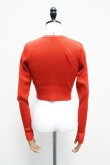 画像6:  AURALEE　 SUPPER FINE WOOL HIGH GAUGE RIB KNIT SHORT CARDIGAN　 col. RED (6)