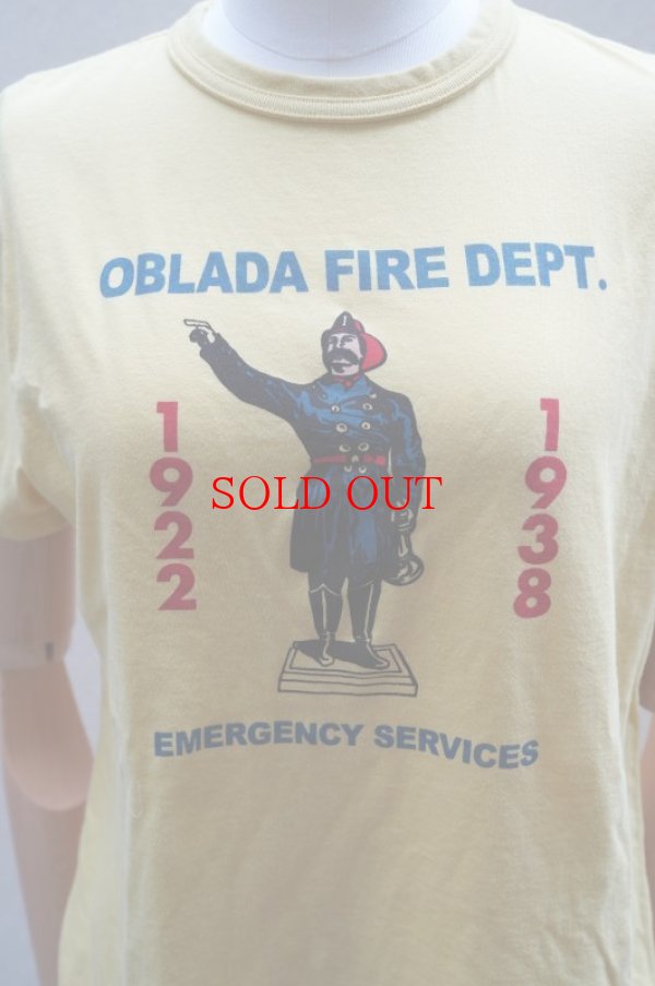 画像1: Oblada　 FIRE DEPT TEE　 col.YELLOW (1)