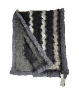 SILVANA MANETTI SILK WOOL STOLE col. BLACK - rollot