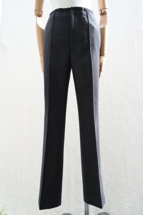 画像1: BOWTE　 WOOL CREASE PINTUCK PANTS　 col.CHARCOAL (1)