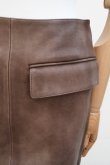 画像3:  AURALEE　 HEAVY LAMB LEATHER MINI SKIRT 　 col. DARK BROWN (3)