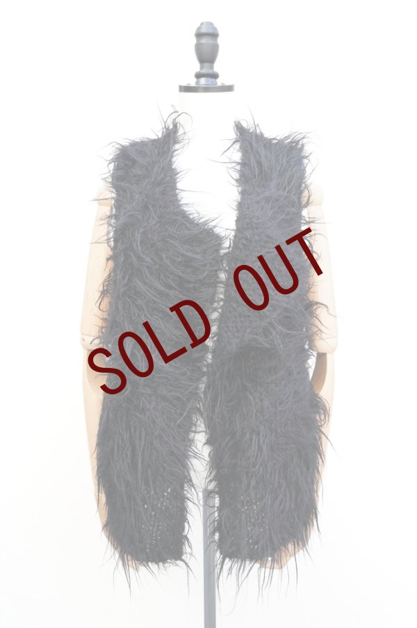画像1: KAKAN　 SWAN FUR VEST 　 col. BLACK (1)