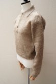 画像4:  AURALEE　 BRUSHED SUPER KID MOHAIR KNIT SHORT POLO 　 col. GRAY BEIGE (4)