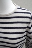 画像2: eleven 2nd   Boat Neck Border  col.Oyster / Dk.Navy (2)