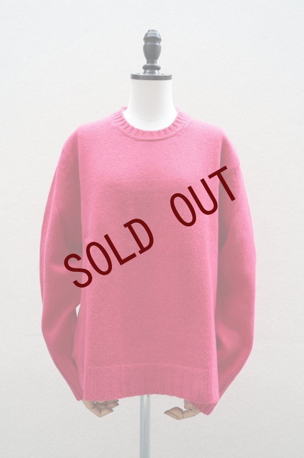 画像1: eleven 2nd   MENS  Round Neck Sweater  col.Pink (1)