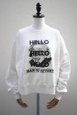 画像1: Oblada　 HELLO SWEAT　 col.WHITE (1)