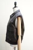 画像3: BOWTE　 LAMB LEATHER A-2 SLEEVELESS BLOUSON　 col.BROWN  (3)