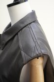 画像4: BOWTE　 LAMB LEATHER A-2 SLEEVELESS BLOUSON　 col.BROWN  (4)