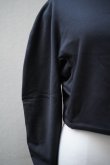 画像2: BOWTE　 SUVIN COTTON BLEND BACK PILE WIDE&SHORT TOPS　 col.BLACK (2)