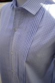 画像1: BOWTE　 ALUMO GINGHAM CHECK PIN TUCK SHORT LENGTH SHIRT　 col.GINGHAM (1)
