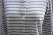 画像3: eleven 2nd　 Linen Cotton Border Cardigan　 col.White Grey (3)