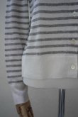 画像5: eleven 2nd　 Linen Cotton Border Cardigan　 col.White Grey (5)