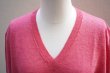 画像2: eleven 2nd　 Fine Linen V-neck Jumper　 col.cherry (2)