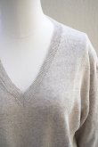画像4: eleven 2nd　 Fine Linen V-neck Jumper　 col.Beige (4)