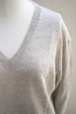 画像5: eleven 2nd　 Fine Linen V-neck Jumper　 col.Beige (5)