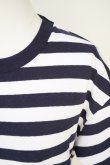 画像2: eleven 2nd MEN'S 　 Cotton Border Jersey T-shirt　 col.White/Navy (2)