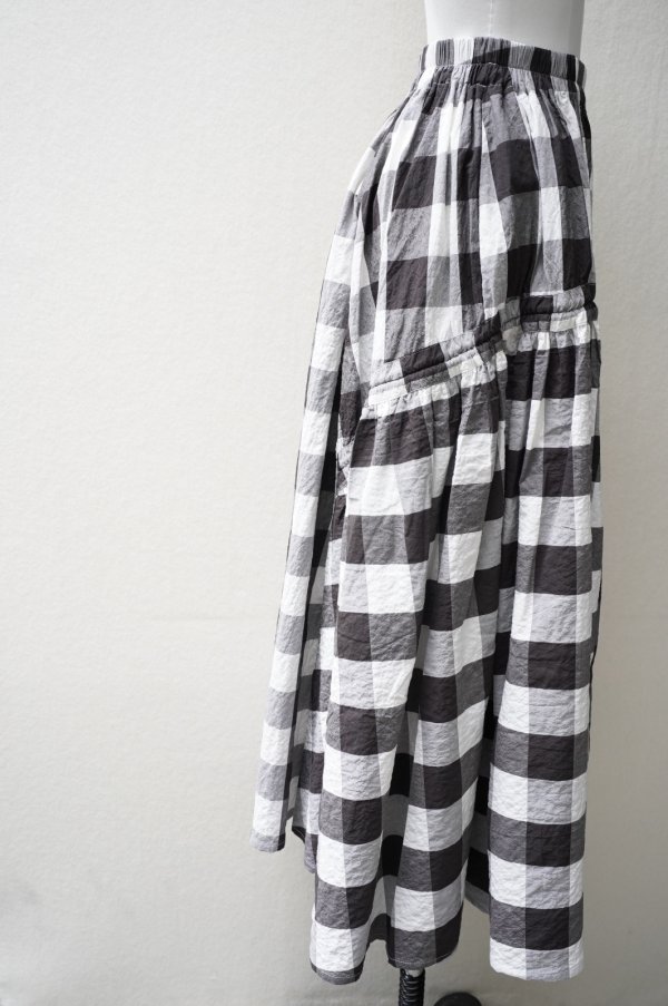 画像4: toogood　 THE HARVESTER SKIRT - TABLECLOTH GINGHAM　  col.COFFEE (4)